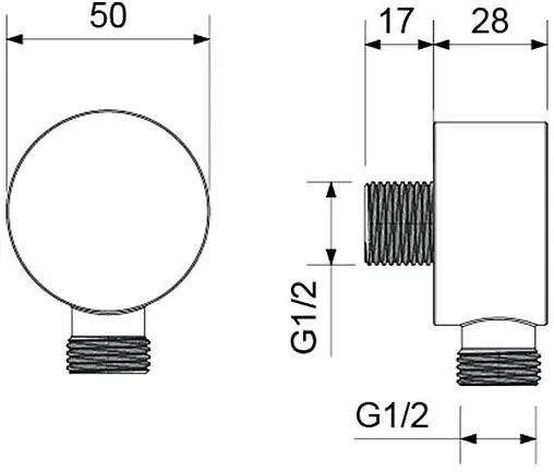 Шланговое подключение Aquatek хром AQ2457CR