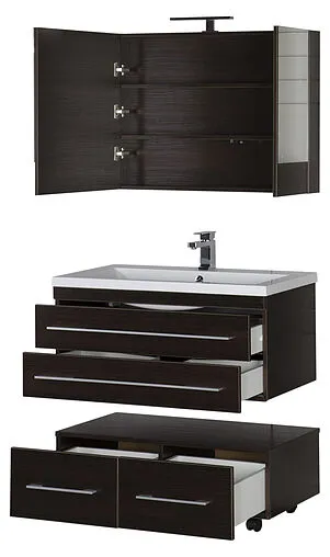 Шкаф-зеркало Aquanet Нота 90 L венге 00159110 Шкаф-зеркало Aquanet Нота 90 L венге 00159110