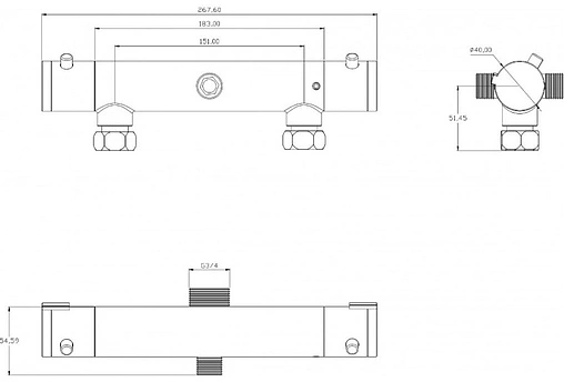 Термостат для душа Swedbe Hermes хром 9022