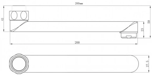 Излив длинный плоский 20см Lemark хром LM9470C