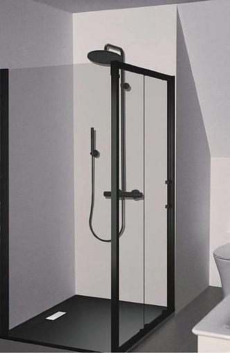 Душевая система с термостатом для душа Ideal Standard Ceratherm чёрный матовый BC748XG