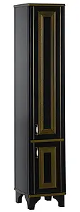 Шкаф-пенал напольный Aquanet Валенса чёрный/золото 180044 Шкаф-пенал напольный Aquanet Валенса чёрный/золото 180044, 1