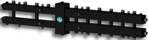 Каскадный коллектор 3 контура с гидрострелкой + 7 коллекторных контуров 1&quot;н x 1&quot;н Север-BKM7 1925085