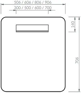 Зеркало с подсветкой Ravak Strip 50 чёрный X000001569, 4