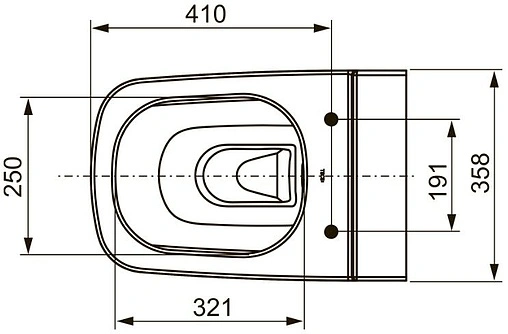 Унитаз подвесной безободковый TECEone белый 9700204