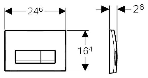 Клавиша смыва для унитаза Geberit Delta 51 115.105.46.1 хром матовый