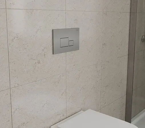 Клавиша смыва для унитаза D&amp;K Quadro DB1519002 хром матовый