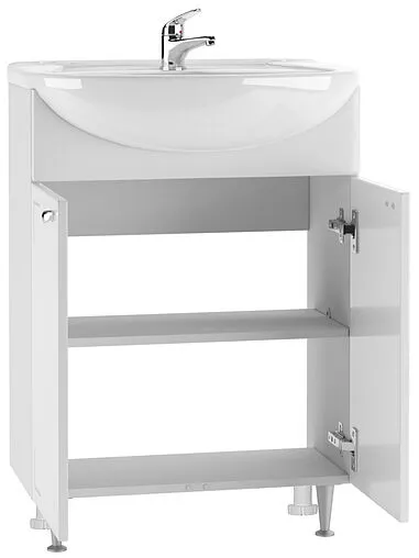 Тумба-умывальник напольный Айсберг Классик 60 белый DA1022T+4620008192772