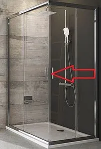 Душевая дверь 800мм прозрачное стекло Ravak Blix BLRV2K-80 1XV40C00Z1, 1