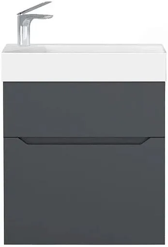 Тумба под умывальник подвесная Raval Brik 55 антрацит Brk.01.55/P/A/RL