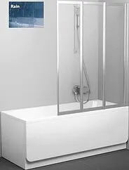 Шторка на ванну 1000мм прозрачное, матовое стекло Ravak Supernova VS3 100 795P0U0041