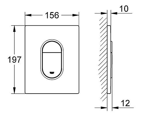 Комплект 5 в 1 Grohe Solido 39536000 с кнопкой Arena Cosmo 38844000 хром глянцевый