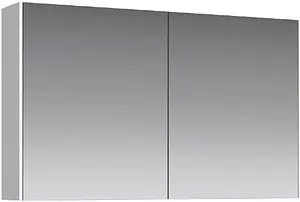 Шкаф-зеркало Aqwella Mobi 100 белый MOB0410+MOB0717W, 1