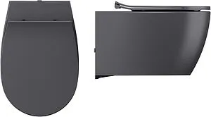 Унитаз подвесной безободковый ISVEA Sentimenti Neo Vortex антрацит 10AR02013-2C Унитаз подвесной безободковый ISVEA Sentimenti Neo Vortex антрацит 10AR02013-2C, 3