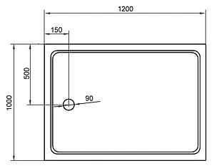 Поддон для душа Cezares Tray TRAY-A-AH-120/100-15-W Поддон для душа Cezares Tray TRAY-A-AH-120/100-15-W, 3
