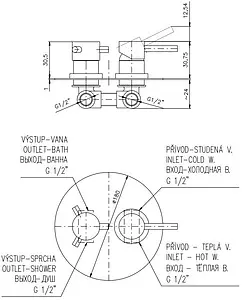 Смеситель для ванны скрытого монтажа Rav Slezak Seina чёрный матовый SE986KCMAT, 2