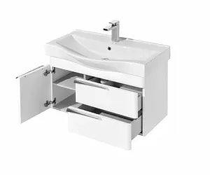 Тумба под умывальник подвесная Aquaton Беверли 80 белый 1A235501BV010, 3