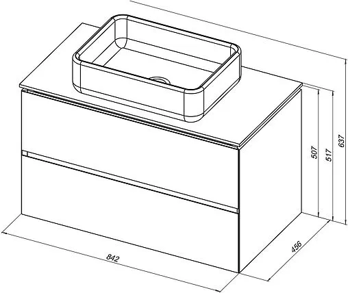 Тумба под умывальник подвесная Allen Brau Infinity 85 антрацит 1.21001.AM