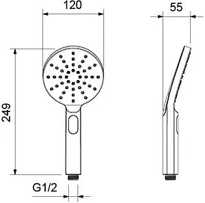 Лейка ручного душа Aquatek Оберон хром AQ2006CR Лейка ручного душа Aquatek Оберон хром AQ2006CR, 2