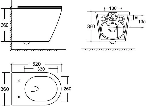 Унитаз подвесной безободковый Logan L6W Tornado белый 00331866