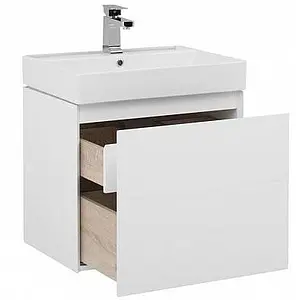 Тумба-умывальник подвесная Aquanet Йорк 60 белый 00202094+ Тумба-умывальник подвесная Aquanet Йорк 60 белый 00202094+, 5