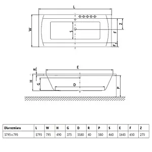 Ванна акриловая Excellent Aquaria Lux 180x80 WAEX.AQU18WH Ванна акриловая Excellent Aquaria Lux 180x80 WAEX.AQU18WH, 3