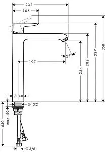 Смеситель для раковины Hansgrohe Metris 260 хром 31184000 Смеситель для раковины Hansgrohe Metris 260 хром 31184000, 2