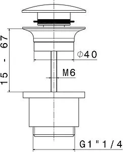Выпуск автоматический для раковины Kerama Marazzi потертая бронза 230KM.31.023 Выпуск автоматический для раковины Kerama Marazzi потертая бронза 230KM.31.023, 2