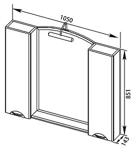 Шкаф-зеркало Aquanet Асти 105 белый 178242, 2