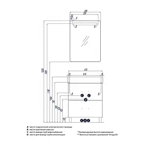 Тумба под умывальник напольная Aquaton Америна 70 H белый 1A169301AM010 Тумба под умывальник напольная Aquaton Америна 70 H белый 1A169301AM010, 2