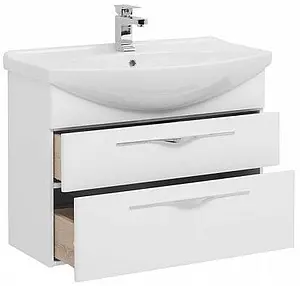 Тумба-умывальник Aquanet Ирвин 85 белый 00203972+00175448 Тумба-умывальник Aquanet Ирвин 85 белый 00203972+00175448, 5