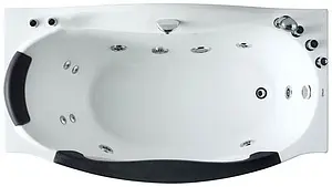 Ванна акриловая с гидромассажем Gemy 171x92 R G9072 B R, 3