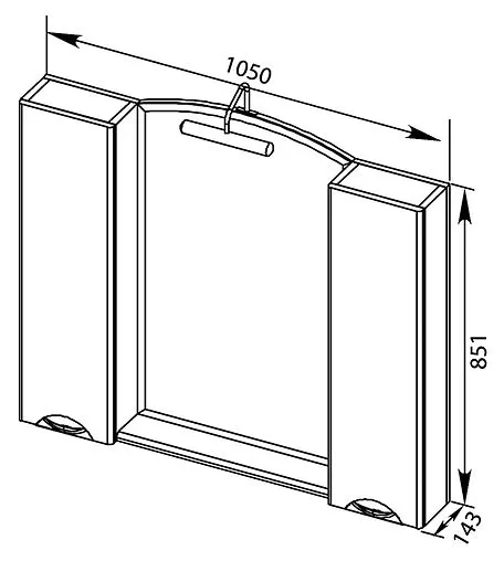 Шкаф-зеркало Aquanet Асти 105 белый 178242