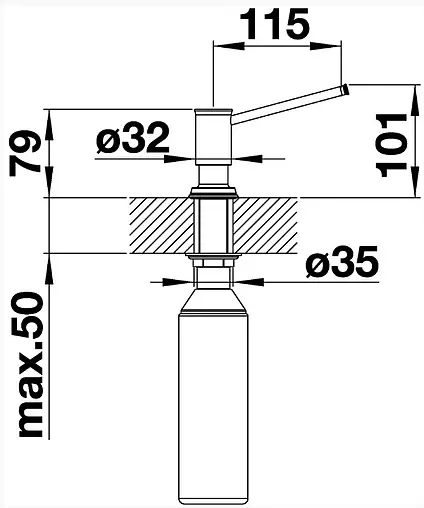 Дозатор Blanco Livia хром 521291 Дозатор Blanco Livia хром 521291