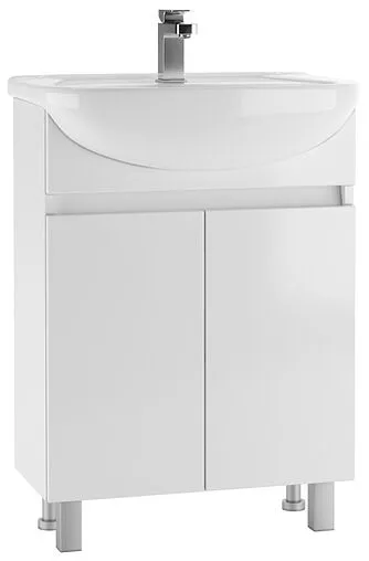 Тумба под умывальник напольный Айсберг Уют 60 белый DA1630T