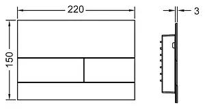 Клавиша смыва для унитаза TECEsquare II 9240832 белый глянцевый, 3