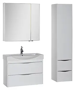 Шкаф-зеркало Aquanet Франка 85 L белый 00183045, 3