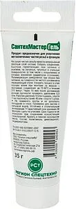Клей-герметик анаэробный 35г зеленый СантехМастер Гель 61045 Клей-герметик анаэробный 35г зеленый СантехМастер Гель 61045, 3