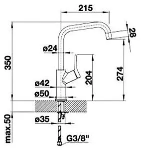 Смеситель для кухни Blanco Jurena хром 520764, 2