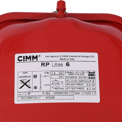 Расширительный бак CIMM RP 200 6л 3 бар 9106