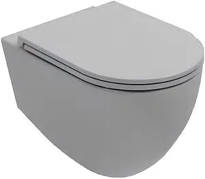 Унитаз подвесной безободковый ISVEA Infinity Vortex серый бетон 10NF02003-2V Унитаз подвесной безободковый ISVEA Infinity Vortex серый бетон 10NF02003-2V, 1