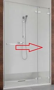 Неподвижный сегмент 243мм прозрачное стекло Radaway Euphoria DWJ 243 R 383212-01R, 1