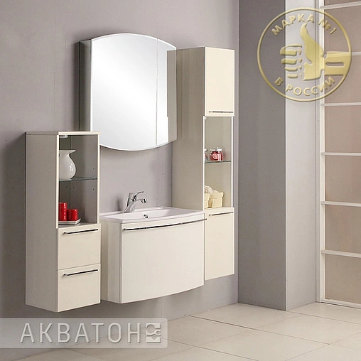 Шкаф-зеркало Aquaton Севилья 80 белый 1A125502SE010