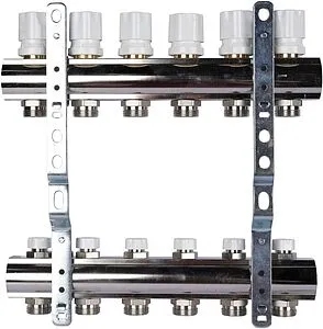 Группа коллекторная без расходомеров 6 отводов 1&quot;в/в x ¾&quot;ек Luxor CD 468M/6 15552706MN, 3