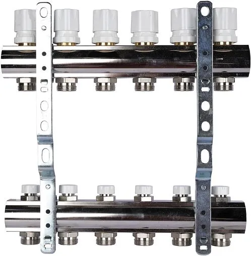 Группа коллекторная без расходомеров 6 отводов 1&quot;в/в x ¾&quot;ек Luxor CD 468M/6 15552706MN