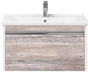 Тумба-умывальник подвесная Aquaton Капри 80 бетон пайн/белый 1A2302K1KPDA0 Тумба-умывальник подвесная Aquaton Капри 80 бетон пайн/белый 1A2302K1KPDA0, 1