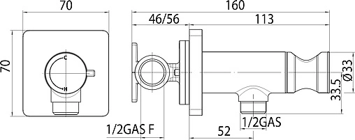 Гигиенический душ со смесителем Bossini Cube Mixer Set хром E38001B.030