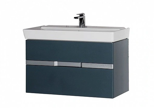 Тумба-умывальник Aquanet Виго 100 сине-серый 00183361+00168784