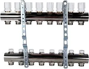 Группа коллекторная без расходомеров 8 отводов 1&quot;в/в x ¾&quot;ек Luxor CD 468M/8 15552708MN, 3