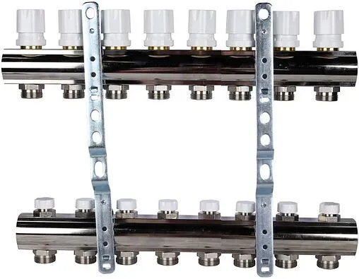 Группа коллекторная без расходомеров 8 отводов 1&quot;в/в x ¾&quot;ек Luxor CD 468M/8 15552708MN